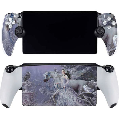 Fairy with Horse in Snow by Nene Thomas PlayStation PS5 Skins